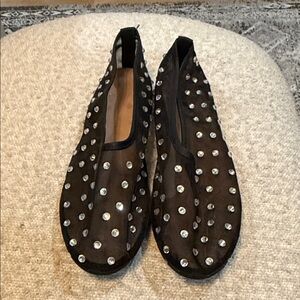 Studded Black Women's Shoes